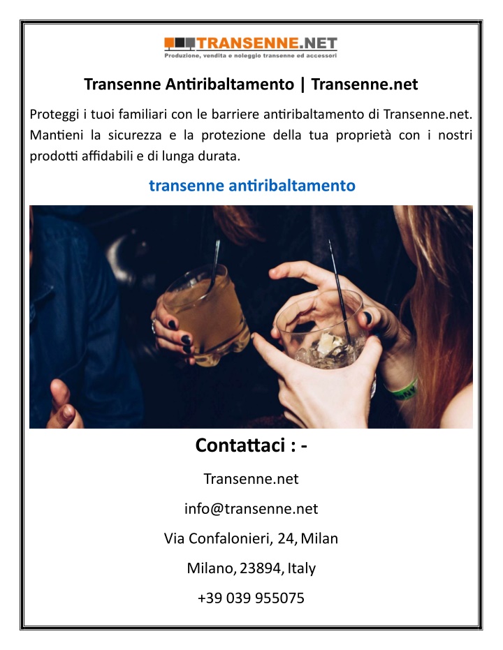 transenne antiribaltamento transenne net n.w