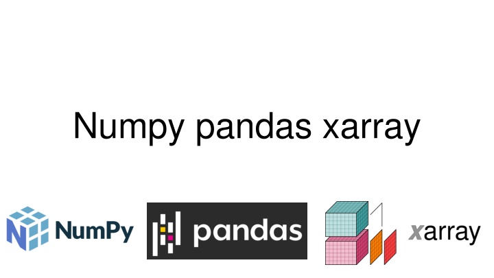 numpy pandas xarray n.w