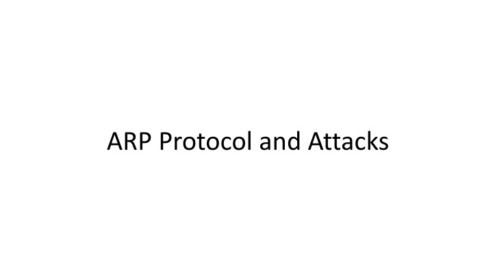 arp protocol and attacks n.w