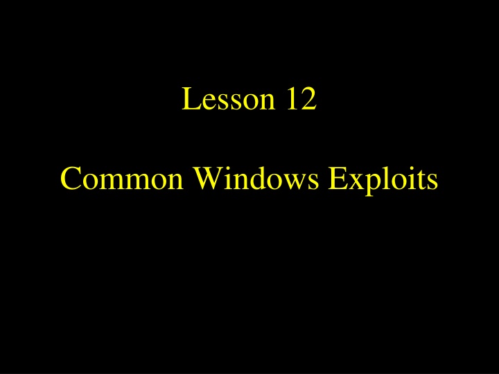 lesson 12 n.w