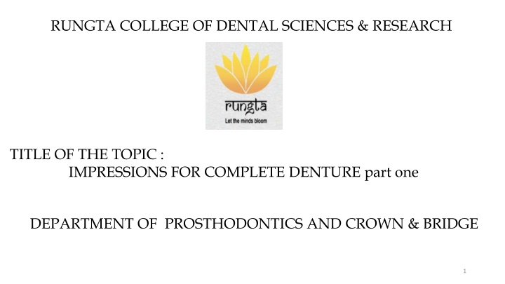 rungta college of dental sciences research n.w