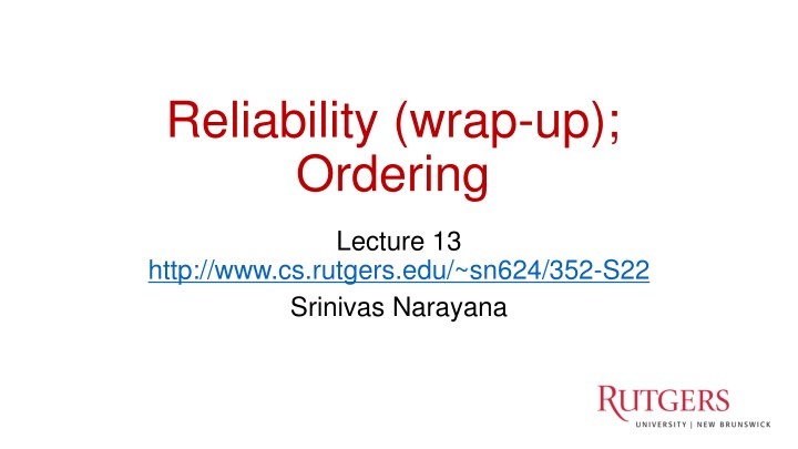 reliability wrap up ordering n.w