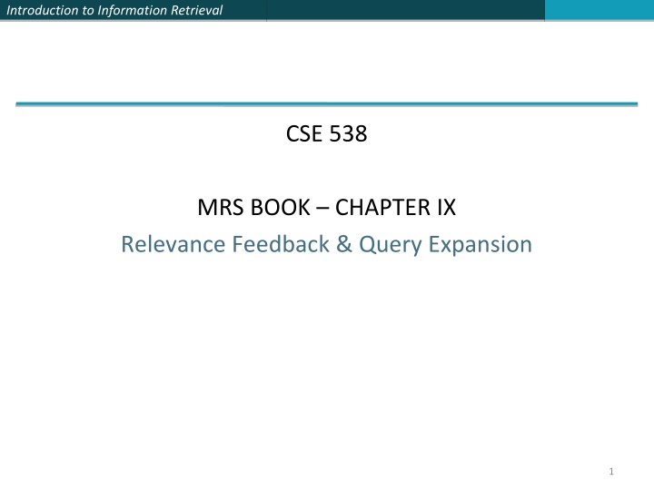 introduction to information retrieval n.w