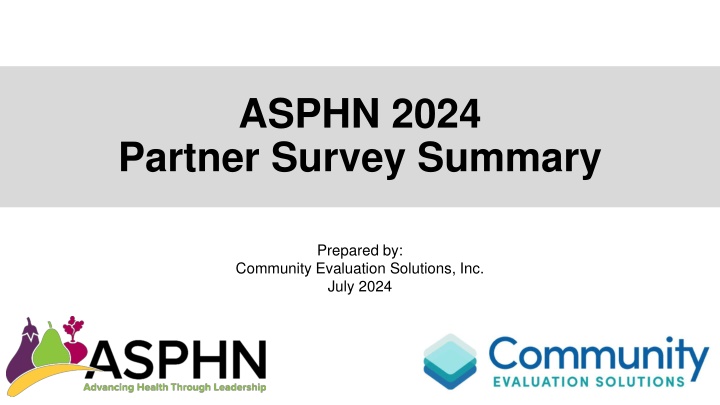 asphn 2024 partner survey summary n.w