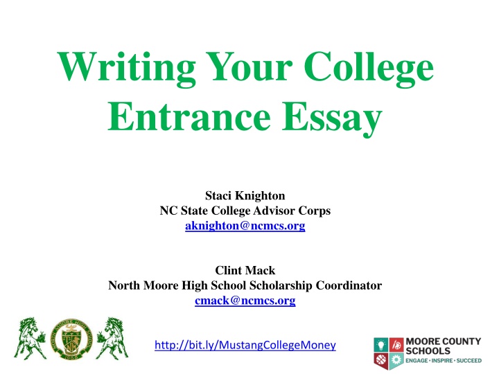 writing your college entrance essay n.w