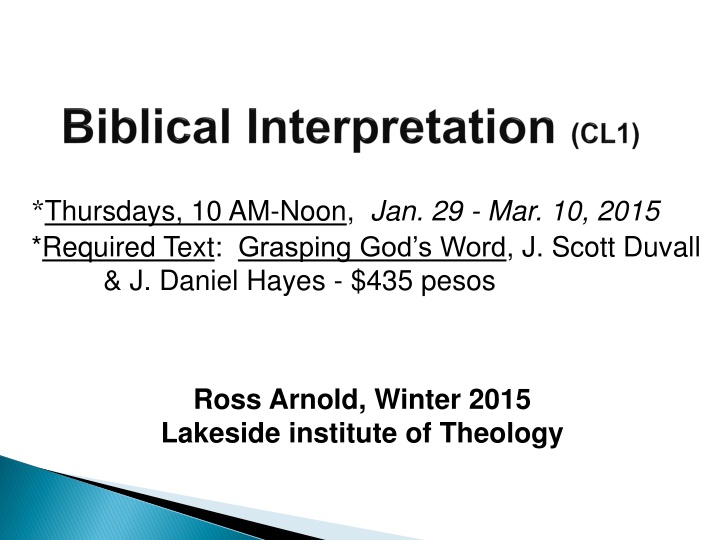 thursdays 10 am noon jan 29 mar 10 2015 required n.w