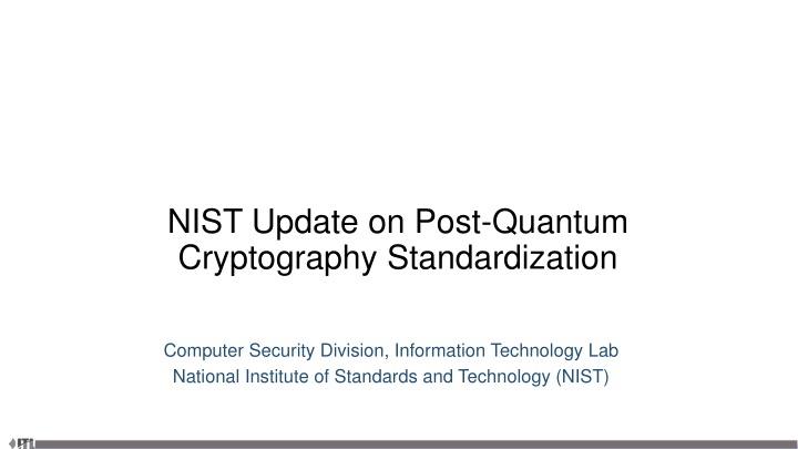 nist update on post quantum cryptography n.w
