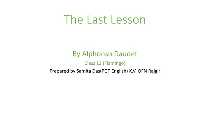 the last lesson n.w