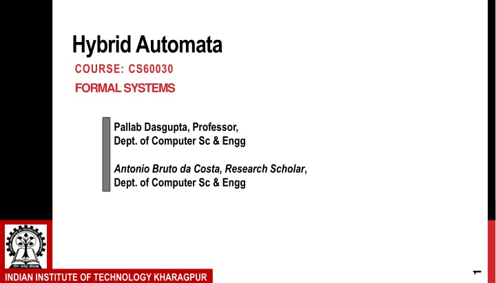 hybrid automata course cs60030 formal systems n.w