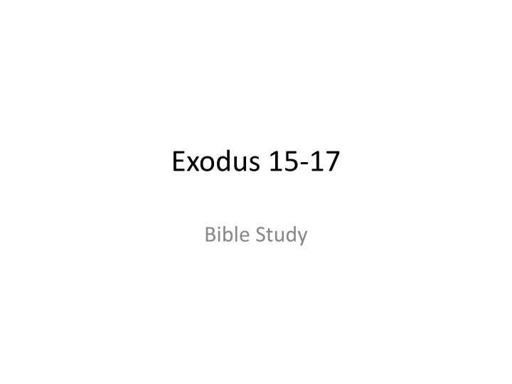 exodus 15 17 n.w
