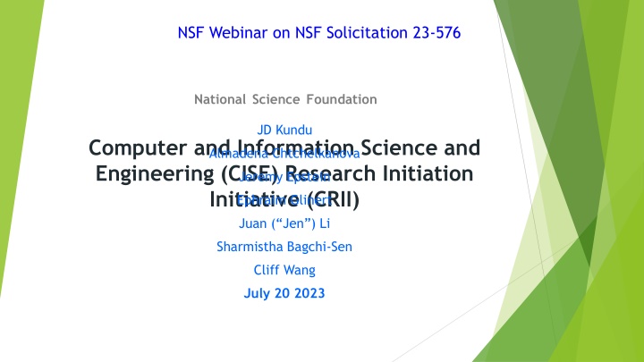 nsf webinar on nsf solicitation 23 576 n.w