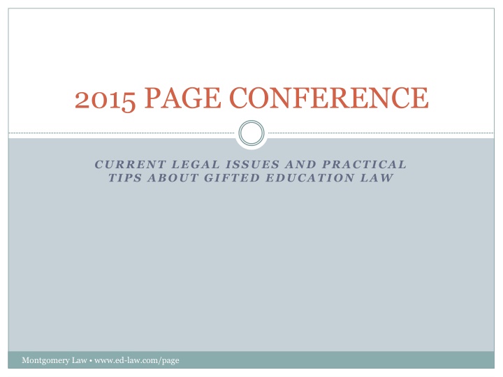 2015 page conference n.w