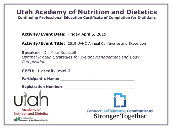utah academy of nutrition and dietetics n.w