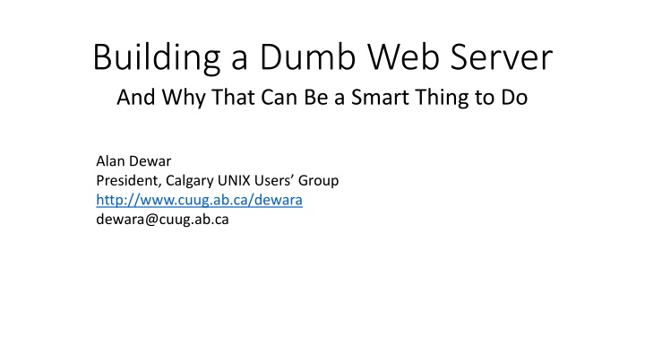 building a dumb web server and why that n.w