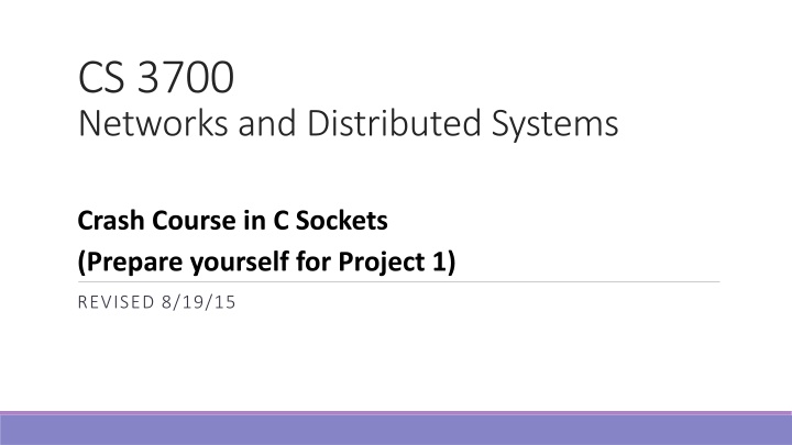 cs 3700 networks and distributed systems n.w
