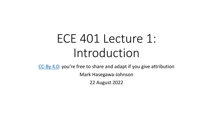ece 401 lecture 1 introduction n.w