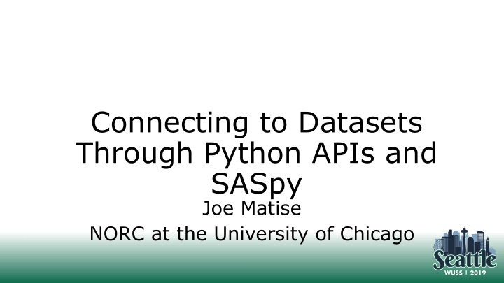 connecting to datasets through python apis n.w
