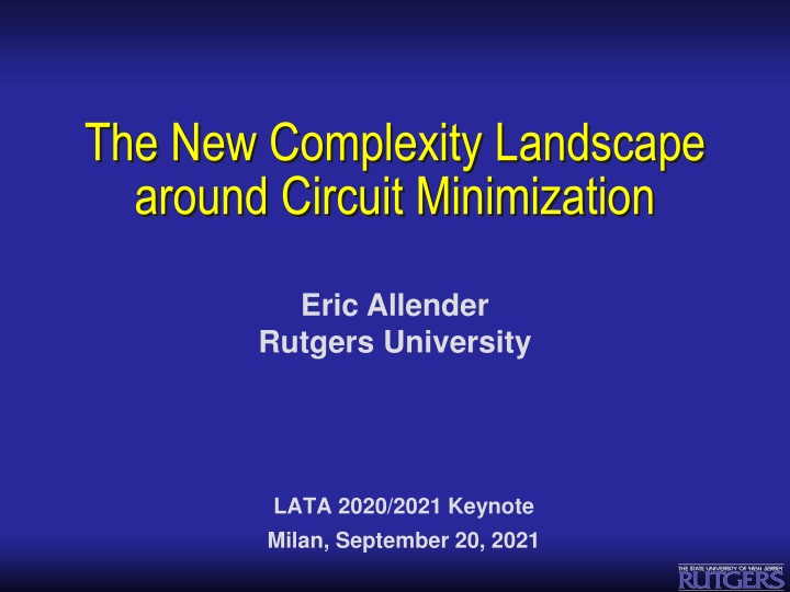 the new complexity landscape around circuit n.w