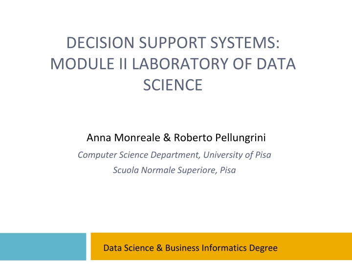decision support systems module ii laboratory n.w