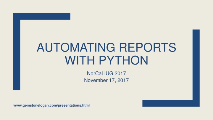 automating reports with python n.w