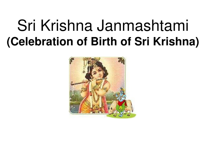 sri krishna janmashtami celebration of birth n.w