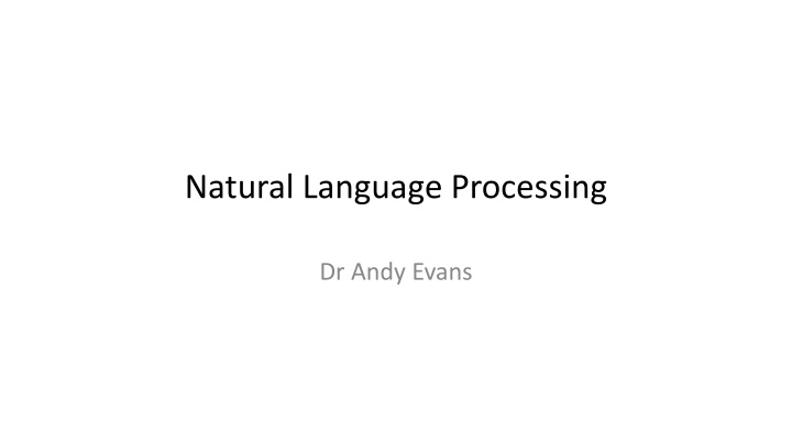 natural language processing n.w