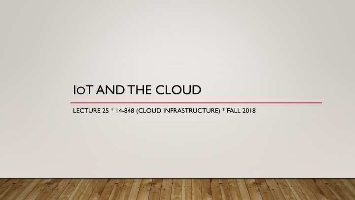 i o t and the cloud n.w
