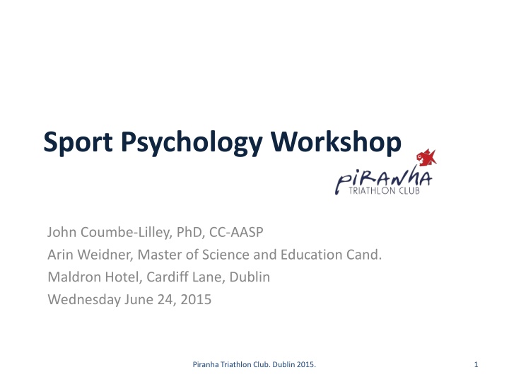 sport psychology workshop n.w