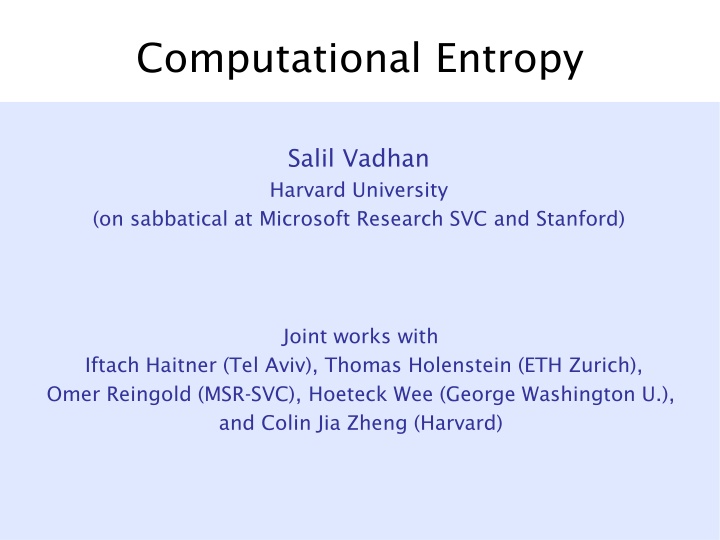 computational entropy n.w