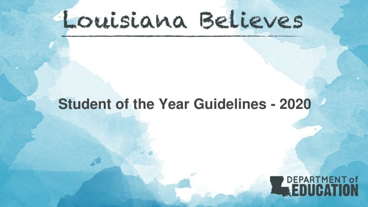 student of the year guidelines 2020 n.w