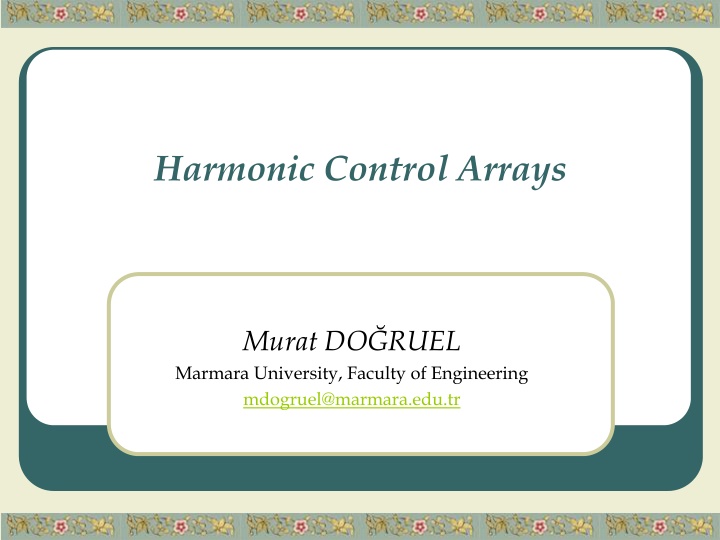 harmonic control arrays n.w