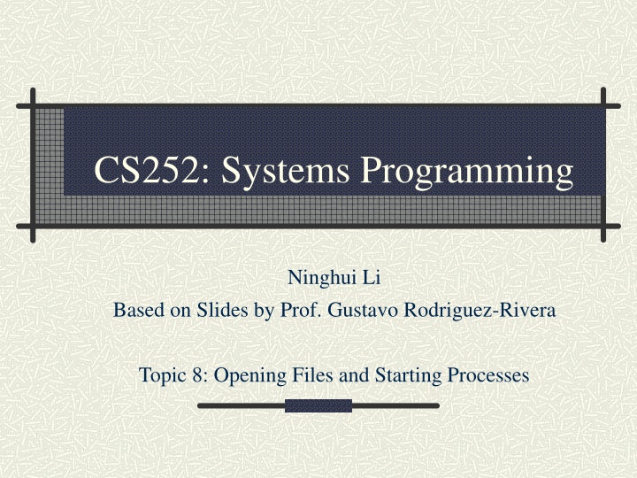 cs252 systems programming n.w
