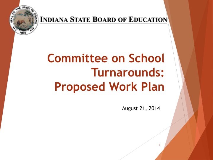 committee on school turnarounds proposed work plan n.w