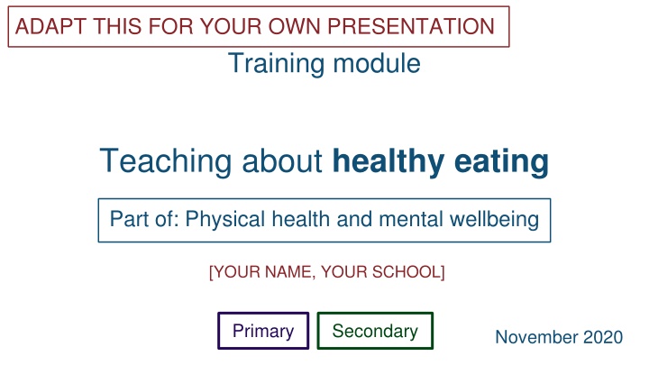 adapt this for your own presentation training n.w