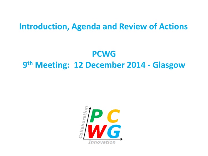introduction agenda and review of actions n.w