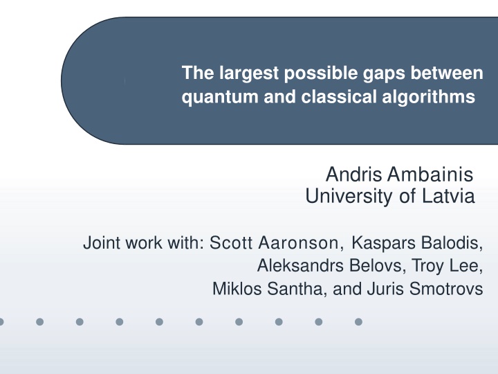 the largest possible gaps between quantum n.w