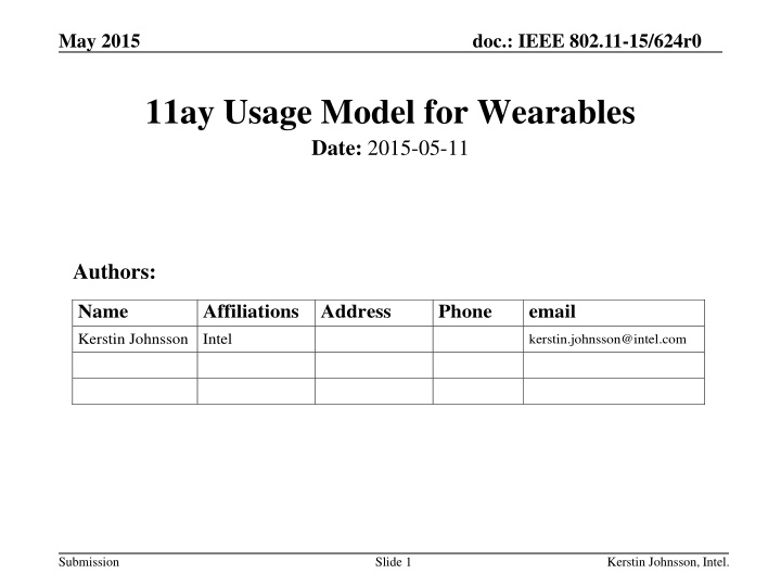 Usage Model for High-End Wearables in Public Spaces