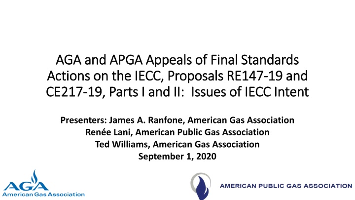 aga and apga appeals of final standards n.w