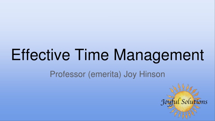 effective time management n.w