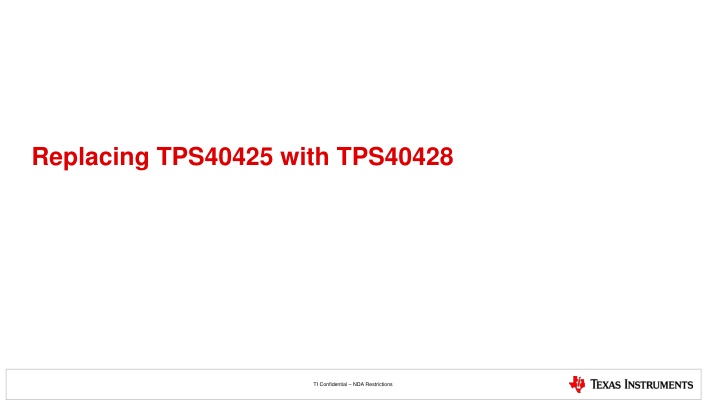 replacing tps40425 with tps40428 n.w
