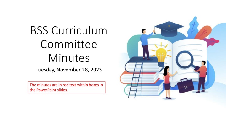 bss curriculum committee minutes tuesday november n.w