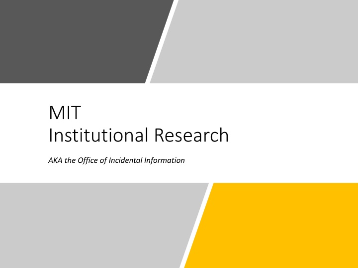 mit institutional research n.w