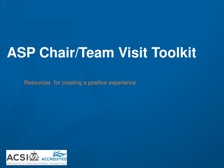 asp chair team visit toolkit n.w