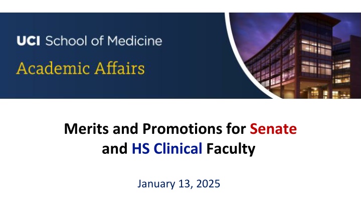 merits and promotions for senate and hs clinical n.w