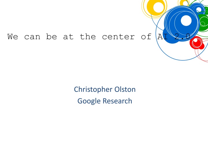 we can be at the center of ai 2 0 n.w