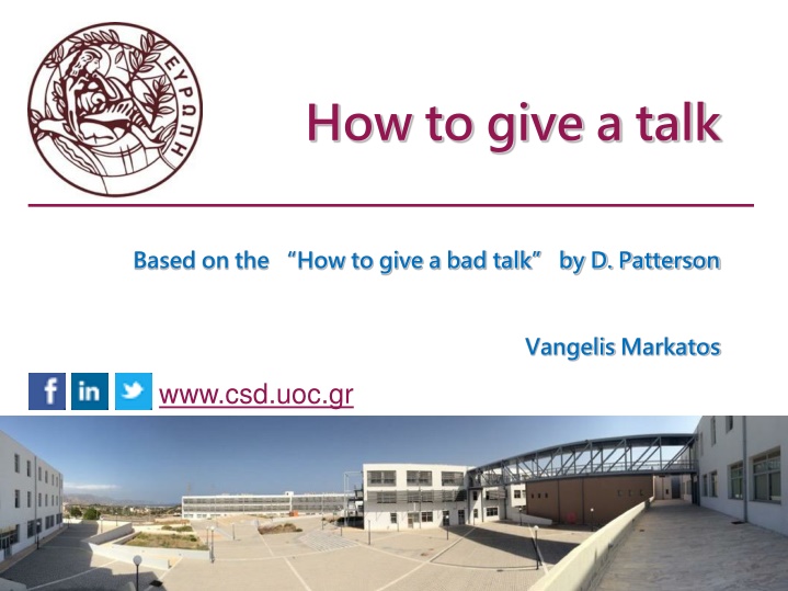 how to give a talk n.w