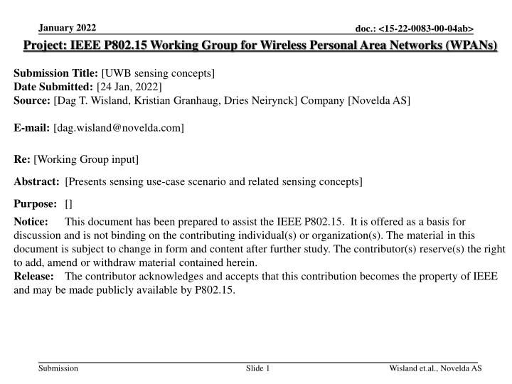 january 2022 project ieee p802 15 working group n.w