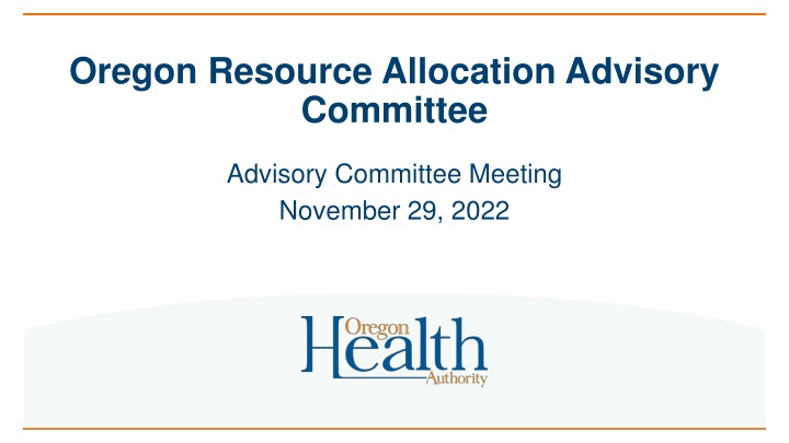 oregon resource allocation advisory committee n.w