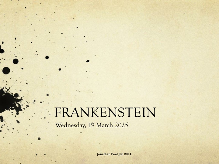 frankenstein wednesday 19 march 2025 n.w