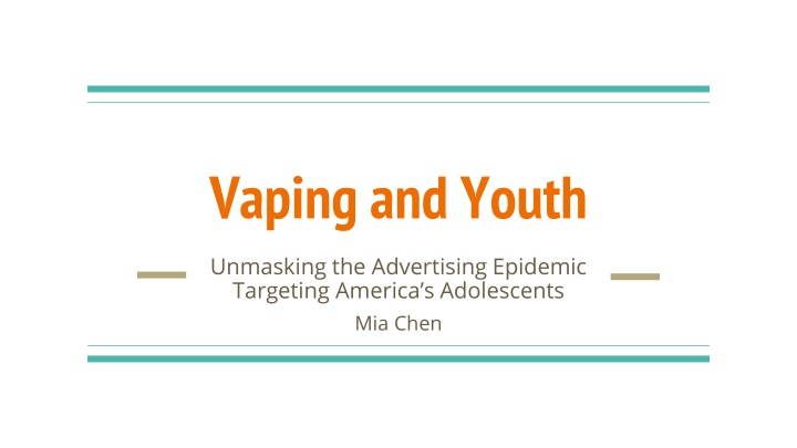 vaping and youth n.w